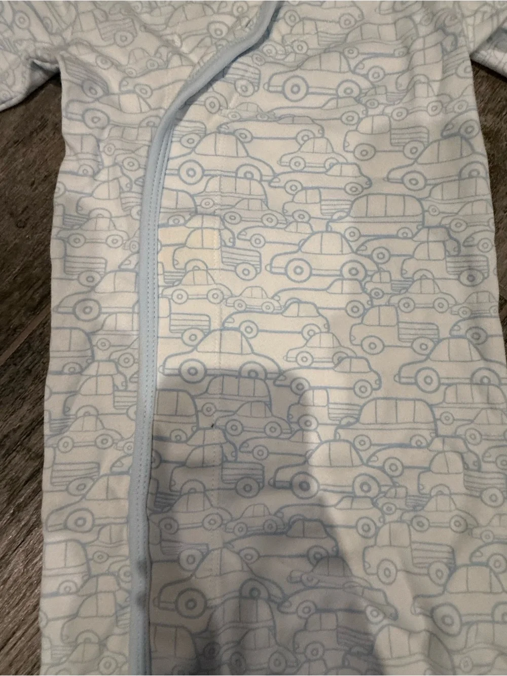 Magnetic Me Light Blue Car-Print Baby Sleep Gown - NB-3 months